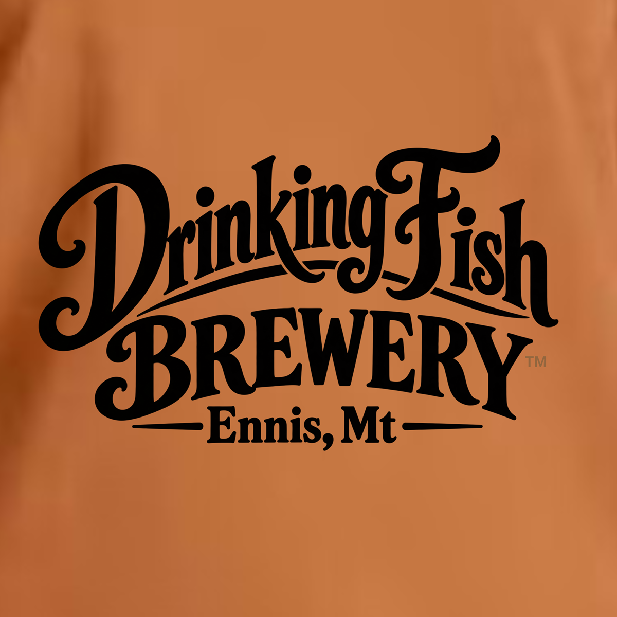 '' Drinking Fish Brewery - Black Logo" Unisex Brewery Fishing T-Shirt