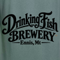 '' Drinking Fish Brewery - Black Logo" Unisex Brewery Fishing T-Shirt