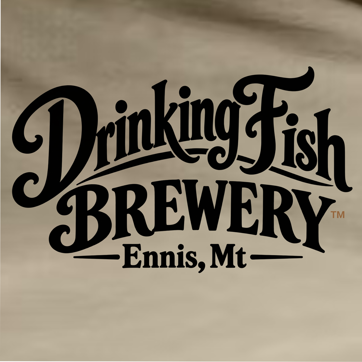 '' Drinking Fish Brewery - Black Logo" Unisex Brewery Fishing T-Shirt