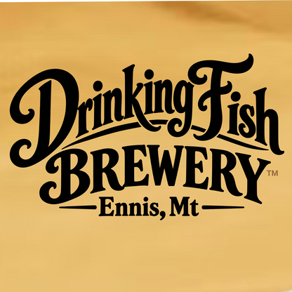 '' Drinking Fish Brewery - Black Logo" Unisex Brewery Fishing T-Shirt