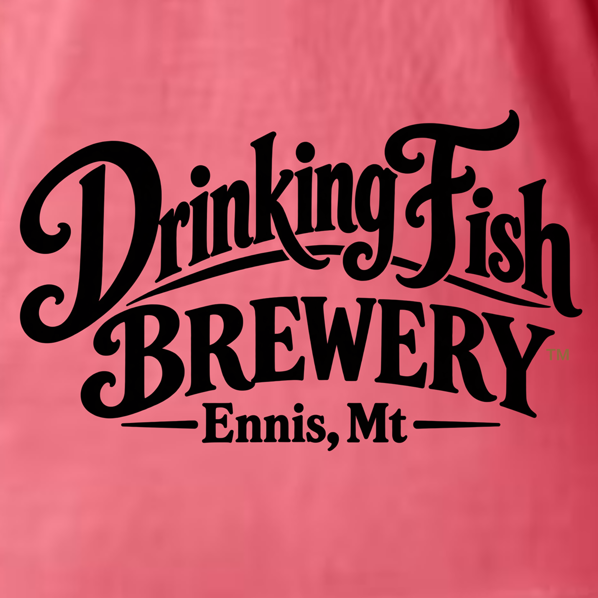 '' Drinking Fish Brewery - Black Logo" Unisex Brewery Fishing T-Shirt