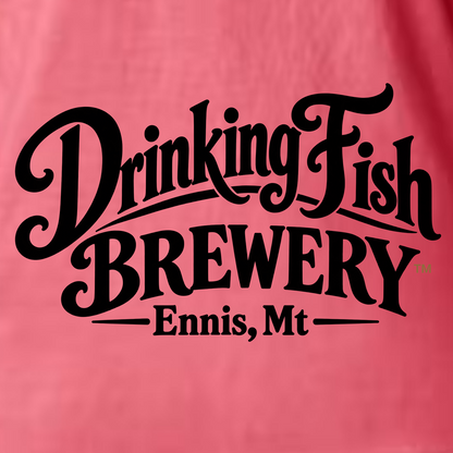 '' Drinking Fish Brewery - Black Logo" Unisex Brewery Fishing T-Shirt