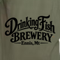 '' Drinking Fish Brewery - Black Logo" Unisex Brewery Fishing T-Shirt