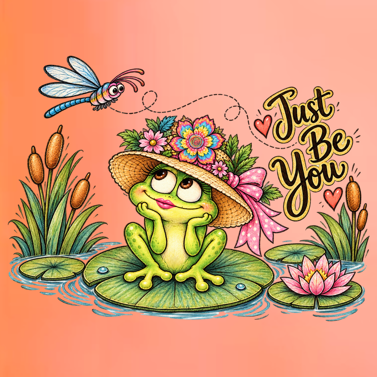 ''Lilly - Just Be You'' Fitted Ladies, Juniors T-Shirt