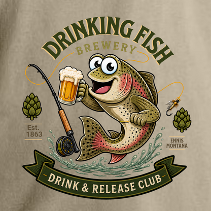 '' Gilbert Mascot Logo Shirt" Unisex Brewery Fishing T-Shirt