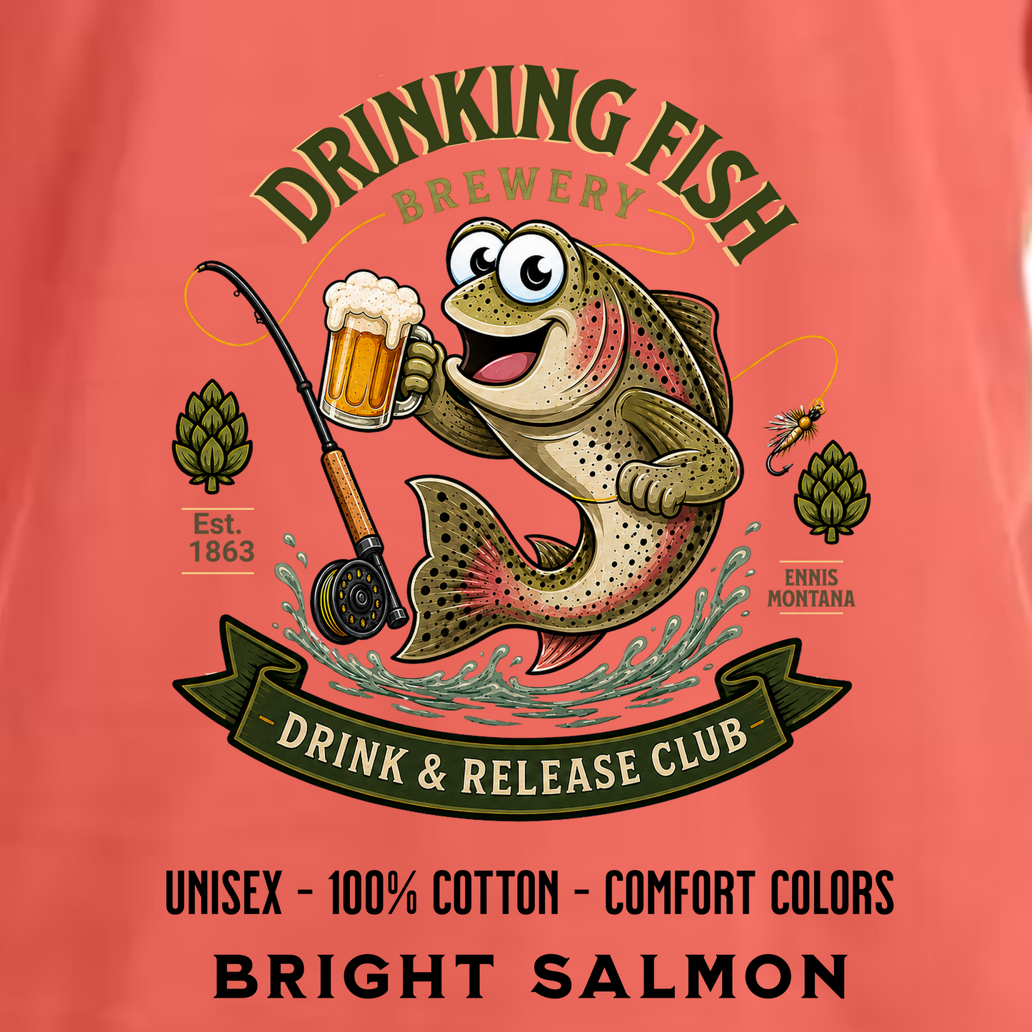 Gilbert T-Shirt - Bright Salmon